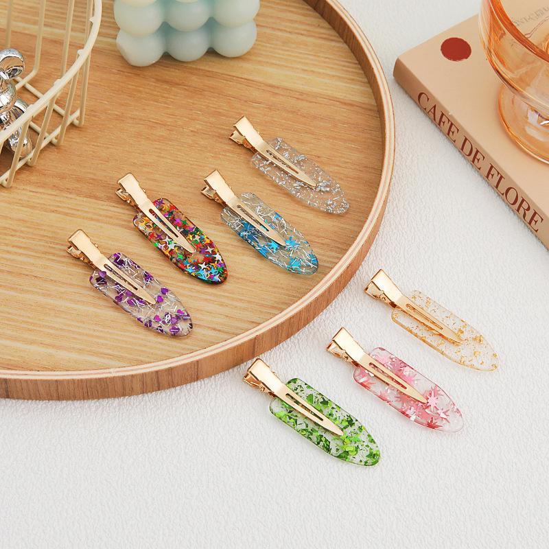 Gold Foil Makeup Seamless Hairpin Bangs Clip Hair Accessories Wash Face Transparent Hairpin Headgear Products Do Not Press Hair Women Japan And Korea