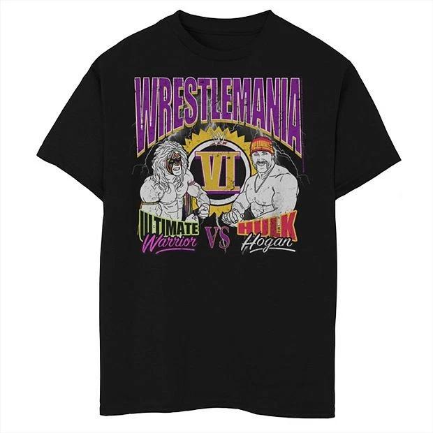 WWE Wrestling Ultimate Warrior Vs. Hulk Hogan Graphic Tee New S