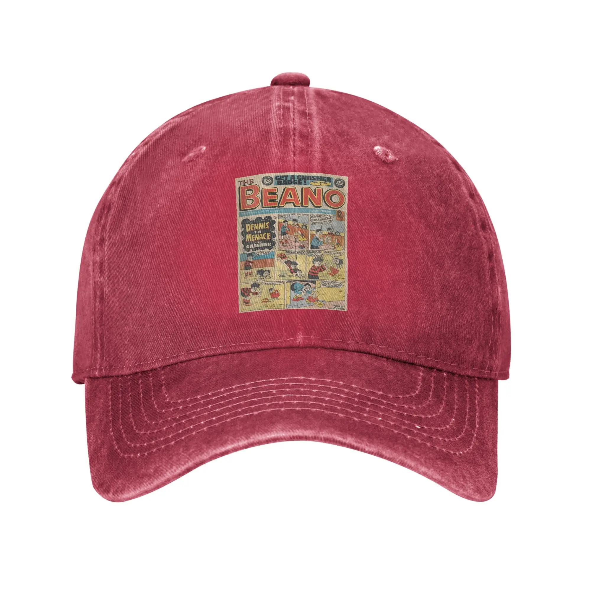 Beano Classic Dennis the Unisexace and Gnasher Denim Cap Casual Baseball Caps Adjustable Hat Summer Unisex Baseball Hats One Size