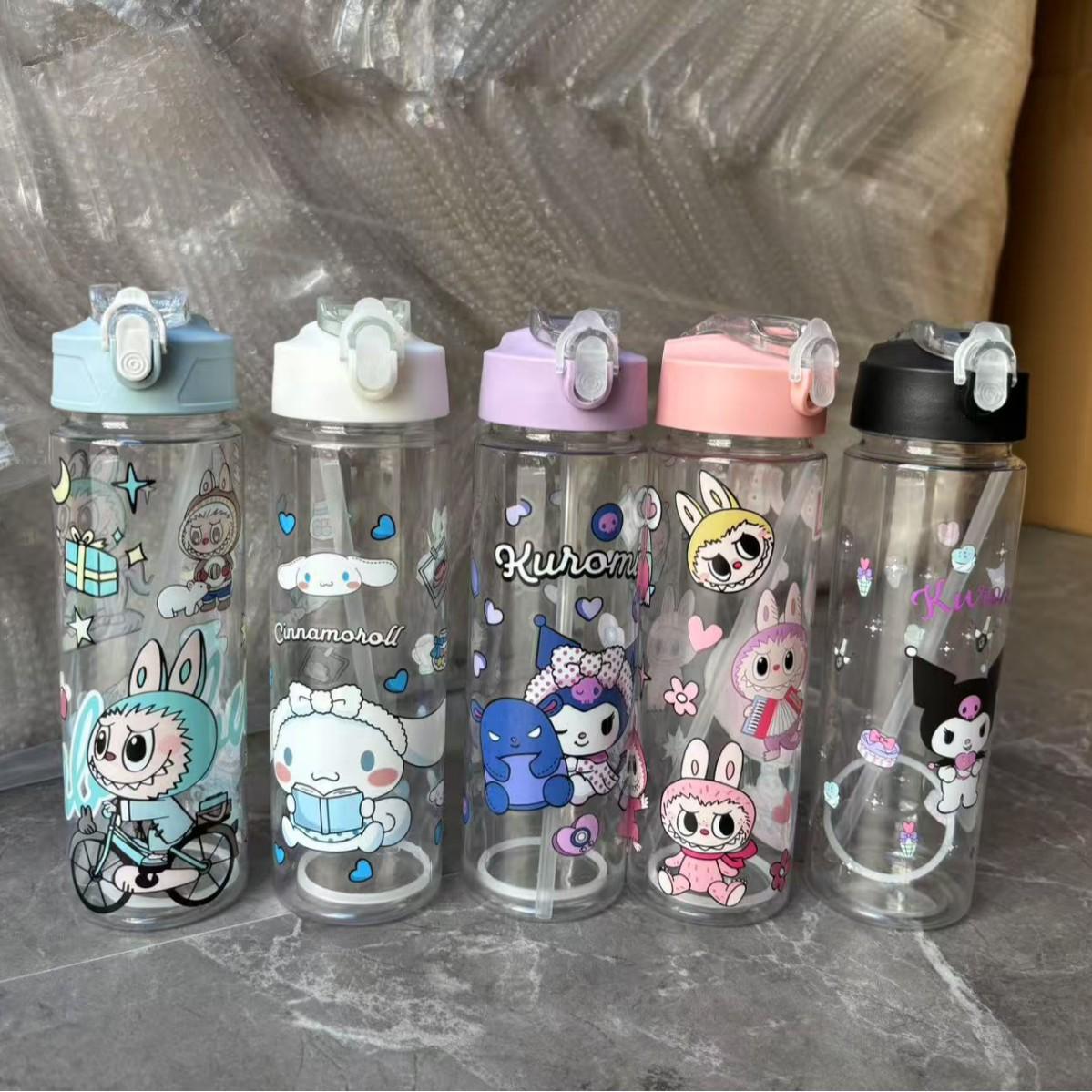 

Gradient Water Bottle: Leak-Proof, Drop-Proof, Straw Design, Portable Handle - Ideal for Outdoor Fitness & Sports. 700 ml