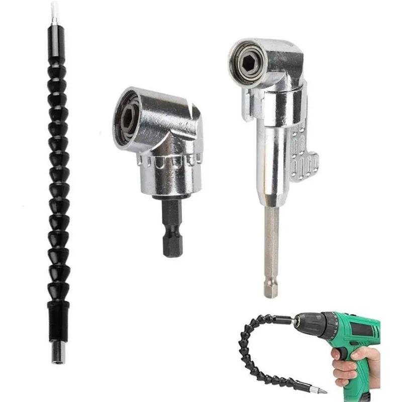 1/4 Inch Flexible Angle Extension Bit Kit Flexible Shaft Connecting Rod Sleeve Tool Set Drill Screwdriver Socket Adapter Tools