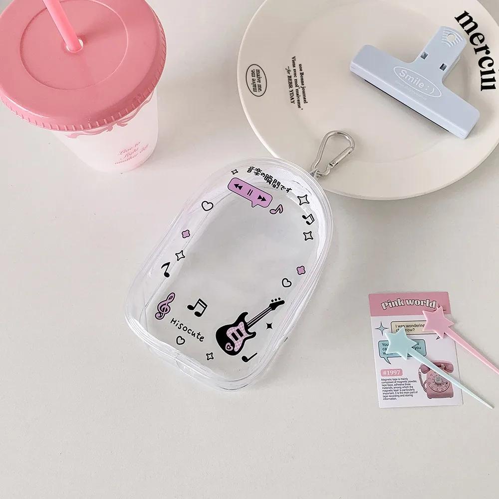 High Quality Cute PVC Data Cable Storage Bag Dustproof Decorative Pendant Transparent Display Zipper Bag Dolls Storage Pouch