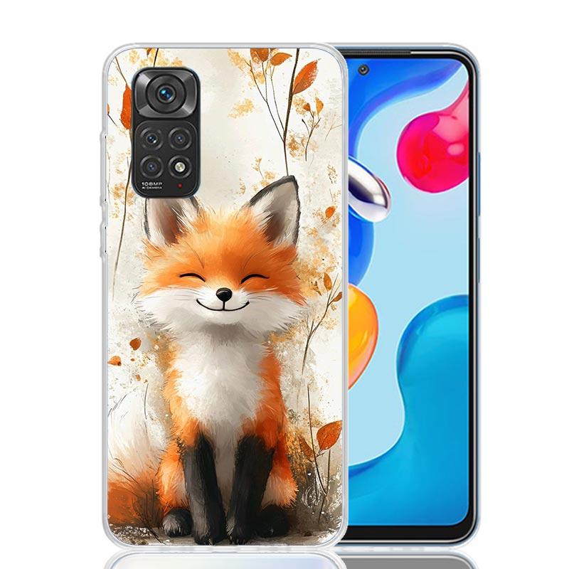 Animal Fox Phone Case For Xiaomi Redmi Note 13 14 15 Pro Plus 12S 12 14S 11S 11E 10 10S 11 11T 5G 4G Cover Coque Redmi Note 13 1