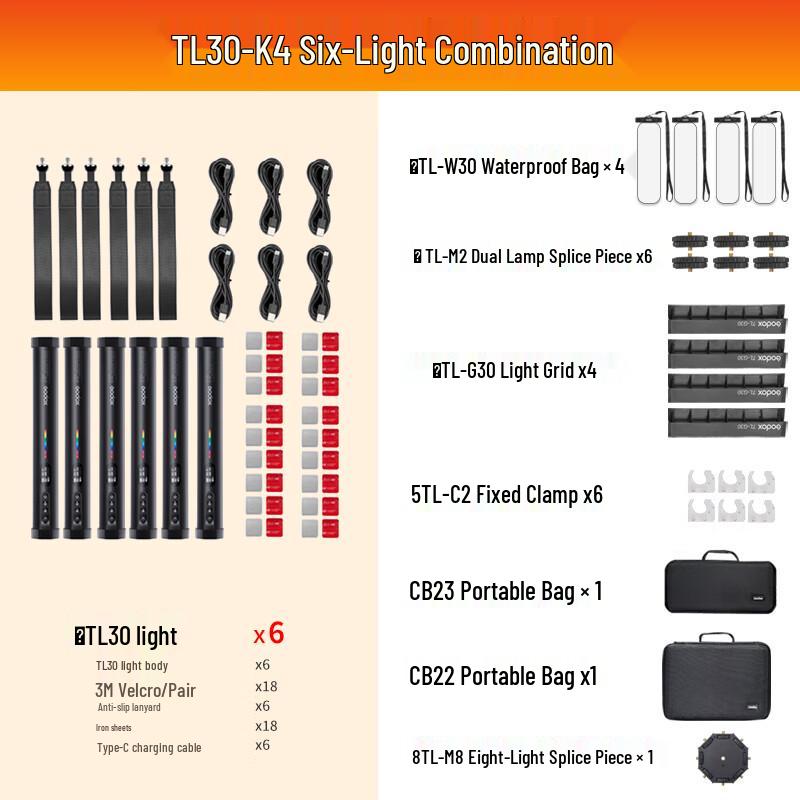 Godox TL30 RGB LED Tube Light Kit
