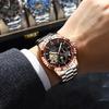 POEDAGAR 1415 Luxus Herren Skelett Tourbillon Automatisch Mechanische Herrenuhr Wasserdicht Leuchtend Edelstahl Herrenuhren