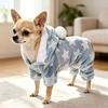 Star Pattern Dog Pajamas Soft Plush Pet Bodysuit Gifts Dog Jumpsuit  Indoor