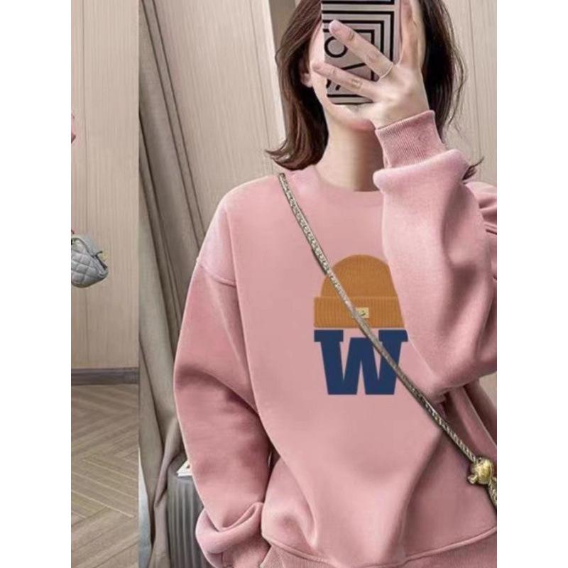 2025 Autumn/Winter Plus Velvet Thick Hoodie: Unisex Fox Cotton, Round Neck, Casual Korean Style