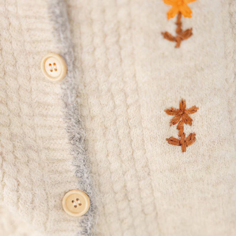 MOKANA Youthful Embroidered Plush Knit Sweater