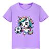 Unicorn Print T Shirt for Kids Boys 10years Kawaii 100%Cotton Anime Short Pride Tshirt Y2k One Piece Cute Tops Kids Clothes Girs
