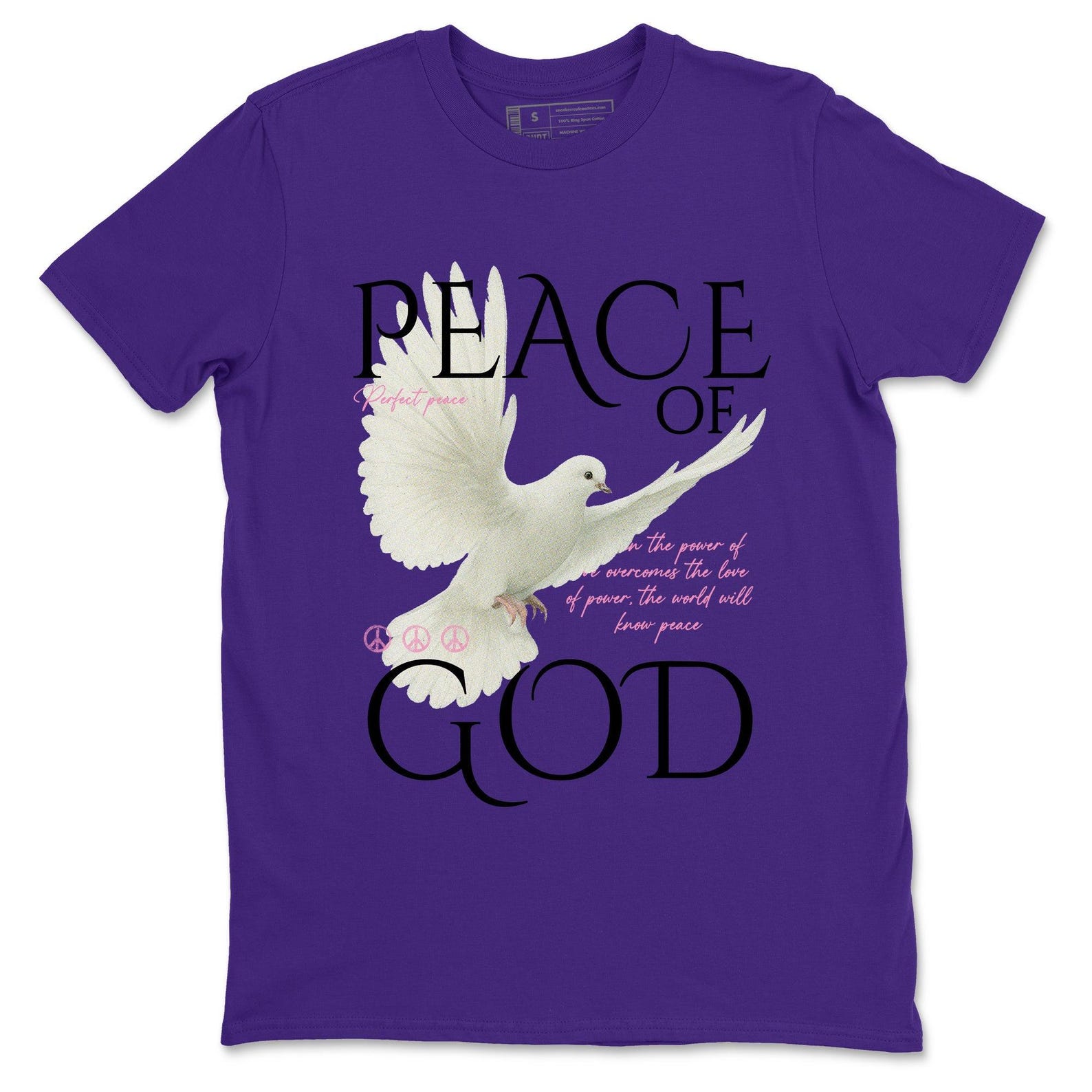 Peace of God Graphic T-Shirt - Canyon Purple, Streetwear Tee 4XL