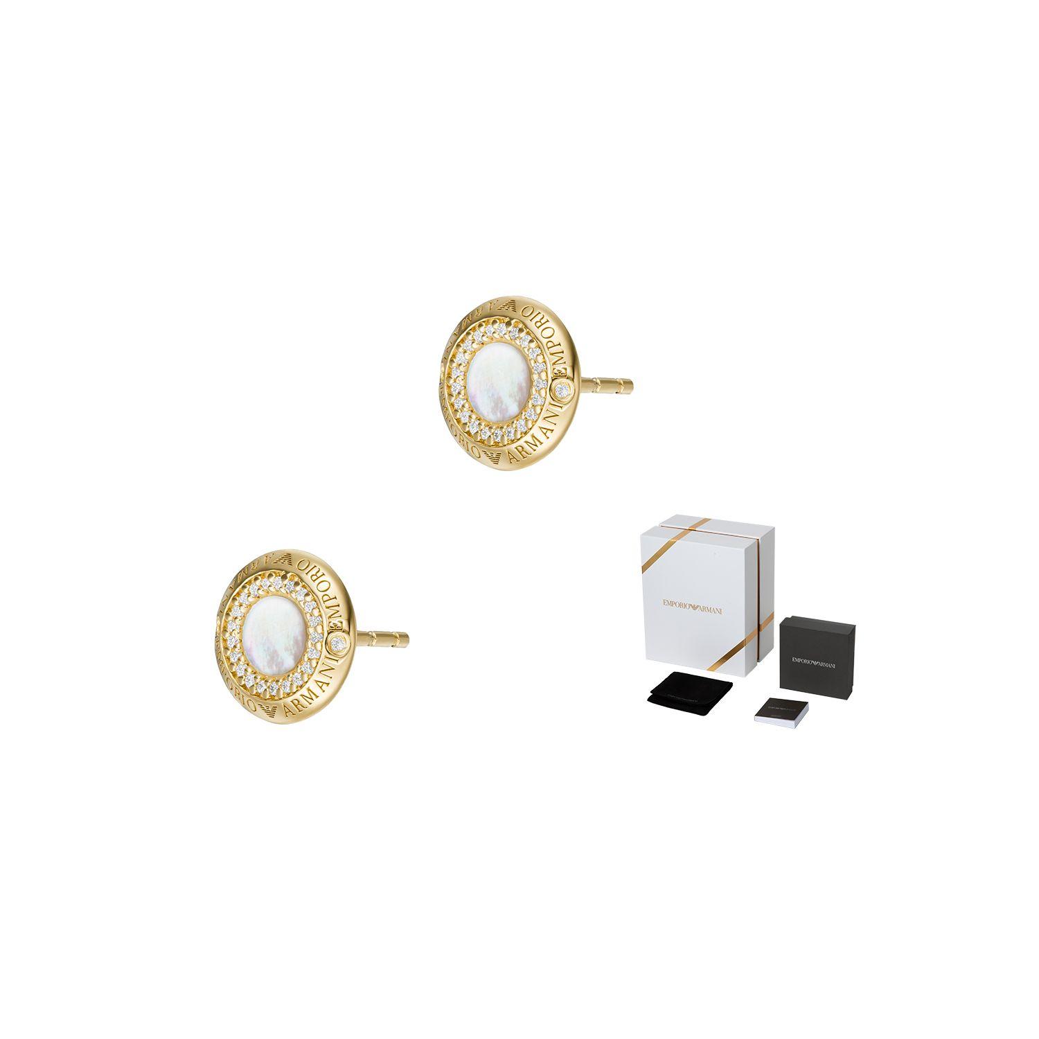 Armani Fashion Light Luxury Diamond-Studded Round Pendant Earrings Women Earrings EG3565710 Basic Packaging