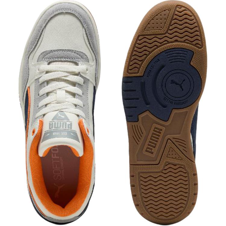 Puma Rebound Fashion Bequeme Langlebige Low-Top Sneakers Unisex Sneakers Weiß Blau Grau 400214-12