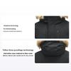 Windproof Waterproof Oil-Resistant Teflon Three-Proof Warm Duck Down Long Hooded Down Jacket Unisex Outerwear Carbon-Black L424U152-0018