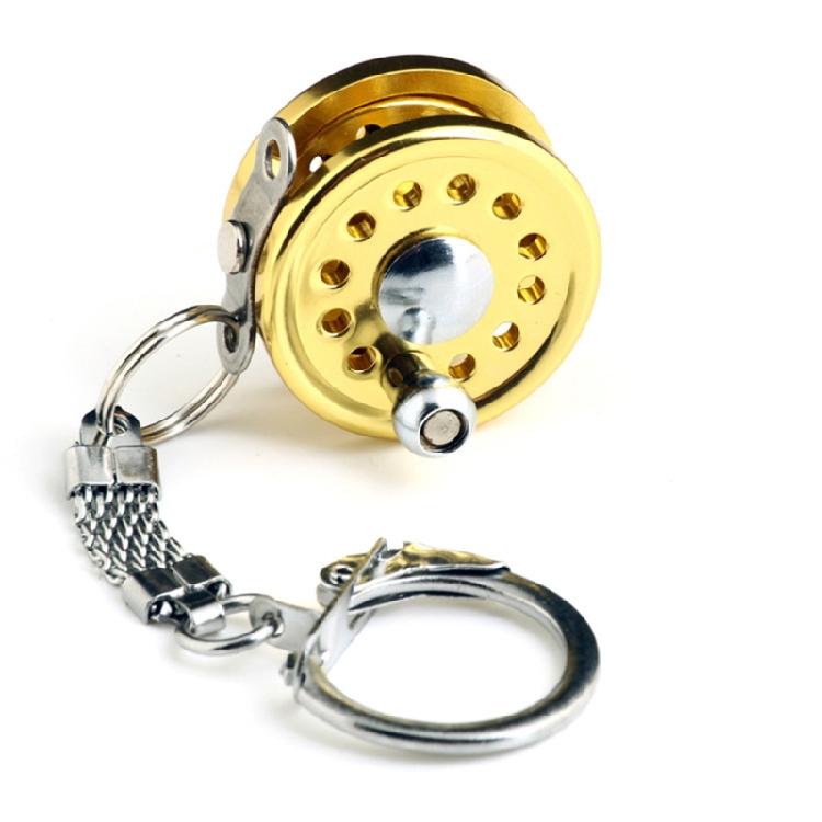 Mini Aluminum Alloy Reel Keychain Bag Pendant Outdoor Small Fishing Tackle Gift