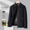 Men's Light Luxury Double-Sided Wool Coat - Short Lapel Autumn/Winter Jacket for Business Casual Wear