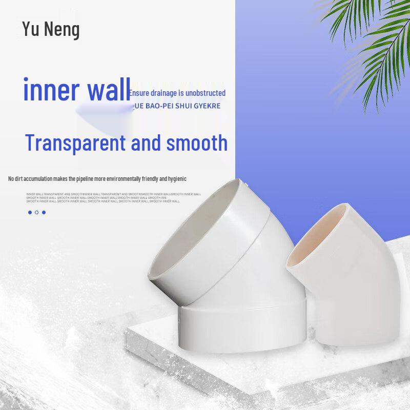 PVC Flat 45-Degree Elbow Pipe for Drainage Systems