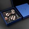 Classic Silk Neck Tie Set For Men Luruxy Brand Design Bowtie Hanky Brooch Cufflinks Tie Clip Box Set Bussiness Wedding Suit Gift