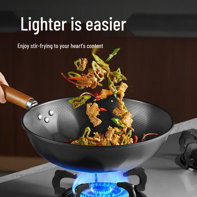 Cooker King Premium Iron Stir-Fry Wok with Lid (32cm)