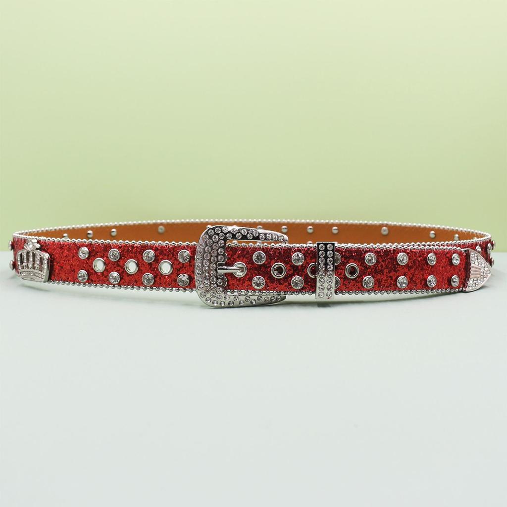 Unisex Rock Fashion Belt with Rhinestones and Sequins