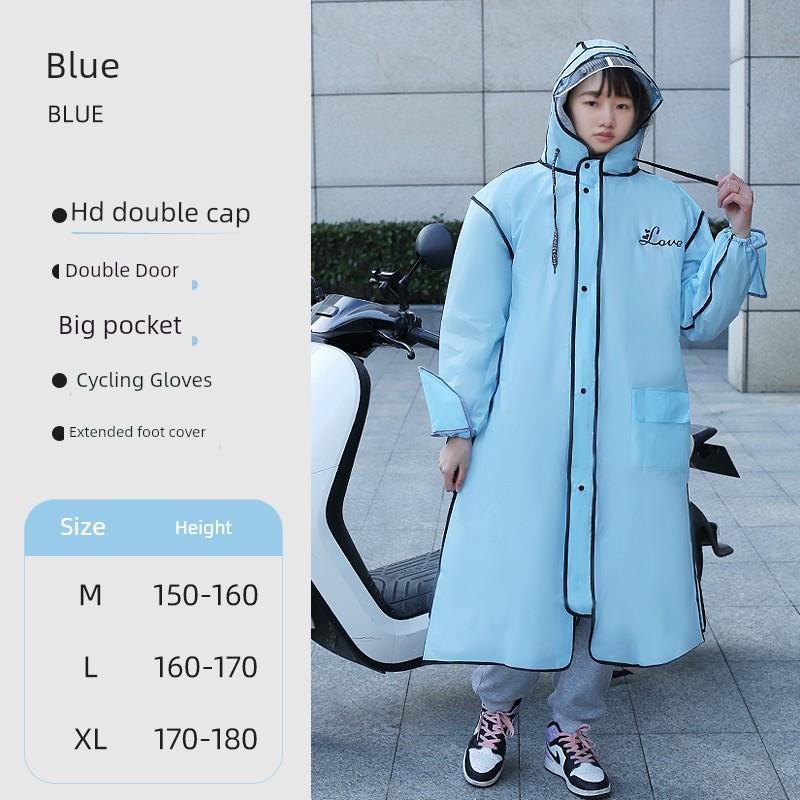 Raincoat Electric Car Women's Suit Motorcycle Adult Single Outdoor One-Piece Outwear Full Body Rainproof Poncho