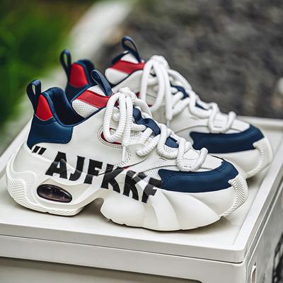 2025 Four Seasons Sneakers Mecha Breathable Casual Men's Shoes Daddy Shoes