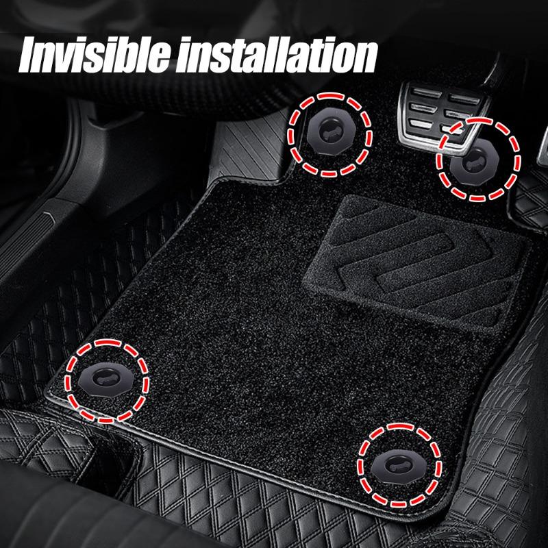 Universal Car Floor Mat Clips Buckles Anti Skid Fastener Retainer Auto Carpet Retention Black Fixing Grip Clamps Holders Sleeves