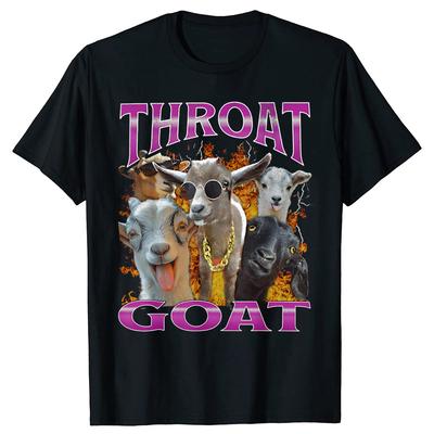 Throat Goat Funny Offensive Adult TShirt Summer Men Women Clothing Fashion T Shirts Cotton Short Sleeve Oversized Tshirt Tops