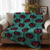 Dark Pine Red Bow Fairy Light Anime Cartoon Flannel Blanket Soft Warm Throw for Bedroom Sofa Car Kids Holiday Gift