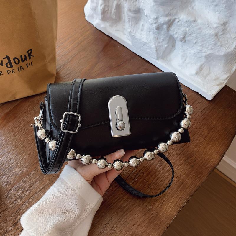 Vintage Beads Chain Small Bag For Women Versatile New Trendy Fashionable Casual Single Shoulder Crossbody Bags For Lady