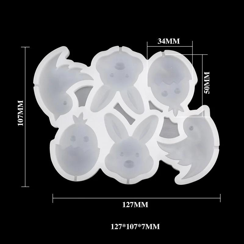 Easter Bunny Design Lollipop Silicone Mold Cute Bow Rabbit Chocolate Candy Mould Cake Decorating Tools for Easter Cupcake Cookie
