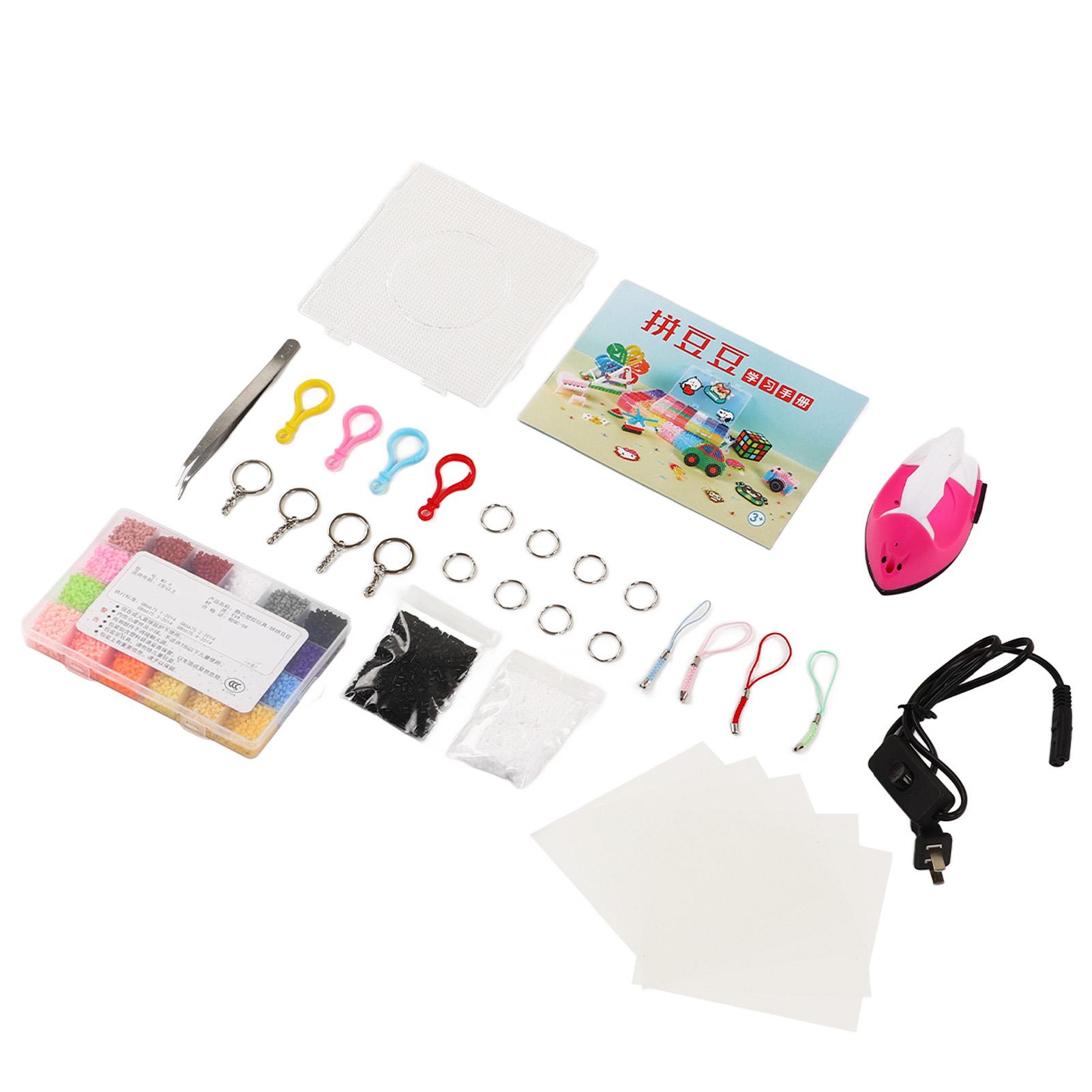 Keychain Making Beads 24 Vivid Colors Colorfast Strong EVA Widely Used Craft Beads with Keyrings Keychain Iron