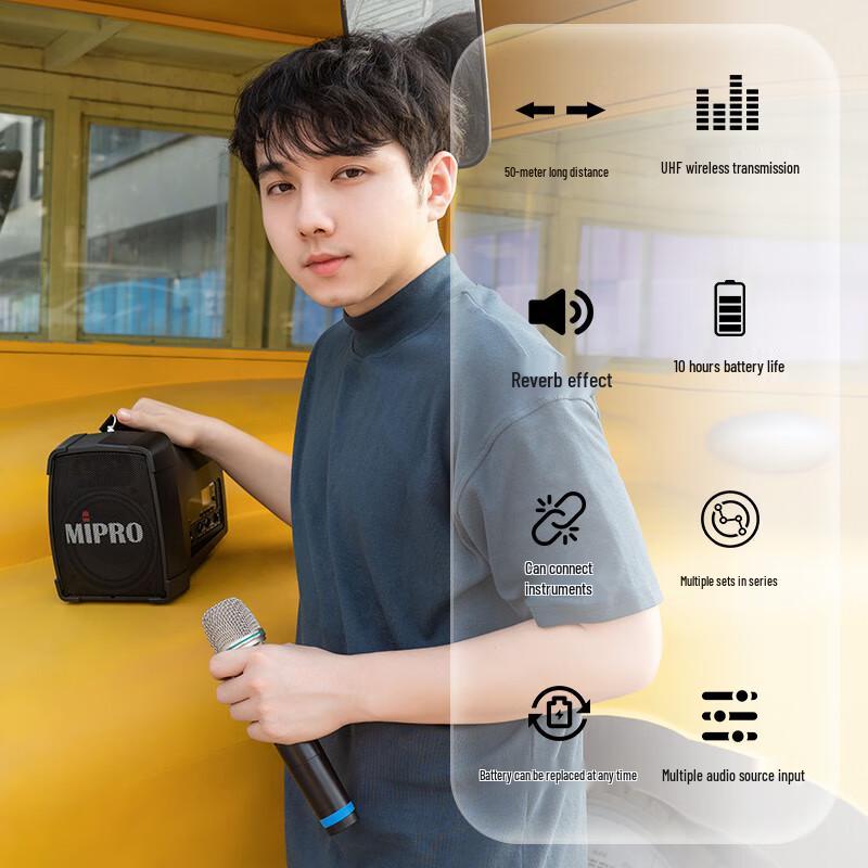 MIPRO MA-200 Portable PA System CN plug (adapter included)