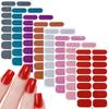 8 Sheets Full Wrap Nail Polish Strips Pink Self-Adhesive Gel Nail Sticker For Women DIY Self Nail Manicure Kit