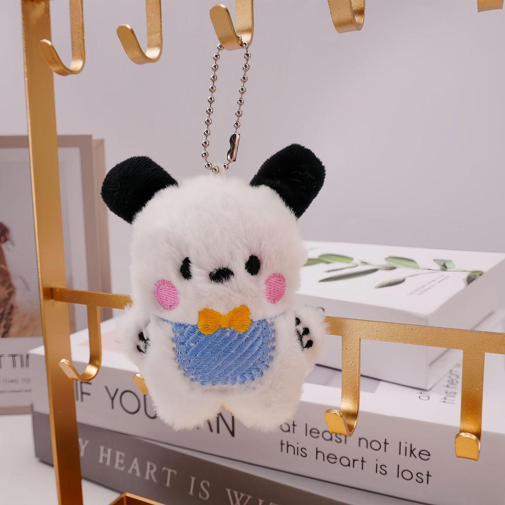 Jin Hong Cute Pacha Dog Plush Keychain - Puppy Bib Toy Pendant