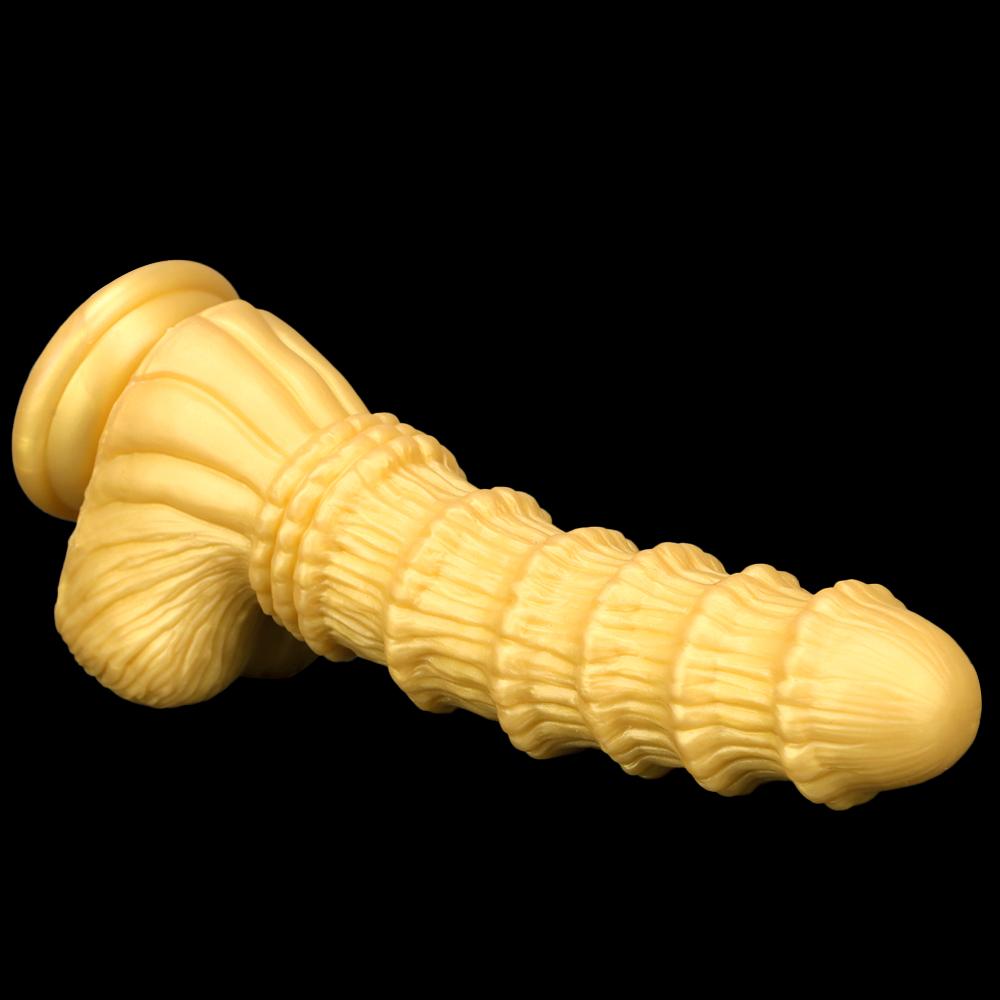 Golden Horse Dildo Silicone Soft Anal Plug Masturbator Strap on Penis Sex Toys Big Dick Realistic Cock Fisting Slave BDSM