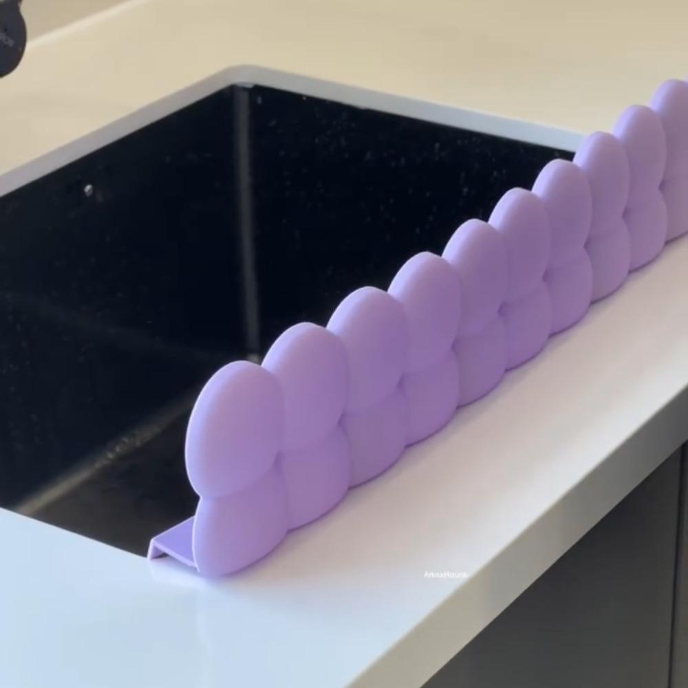 Silicone Sink Baffle Waterproof Sink Water Blocking Strip Kitchen Water Baffle  Utility Sink