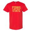 FERRIS STATE BULLDOGS Basic Block - NCAA SPORTS TEAM Licensed Unisex Tee - Red