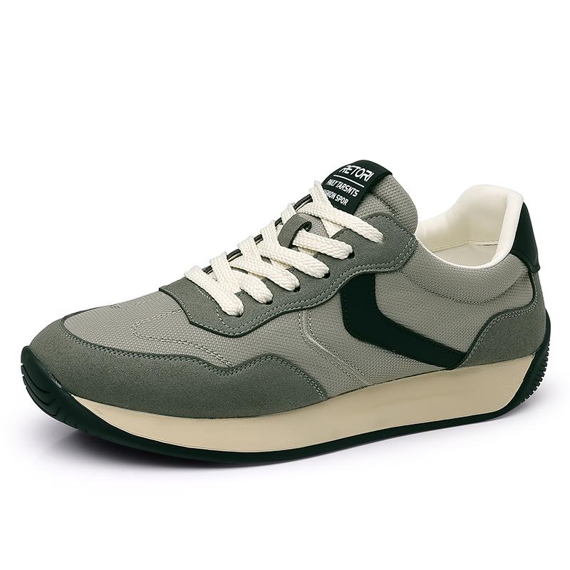 

Autumn New Round Toe Casual Running Shoes Anti Slip Soft Sole Breathable Fabric Sports Men S Shoes 38-44 43 хаки