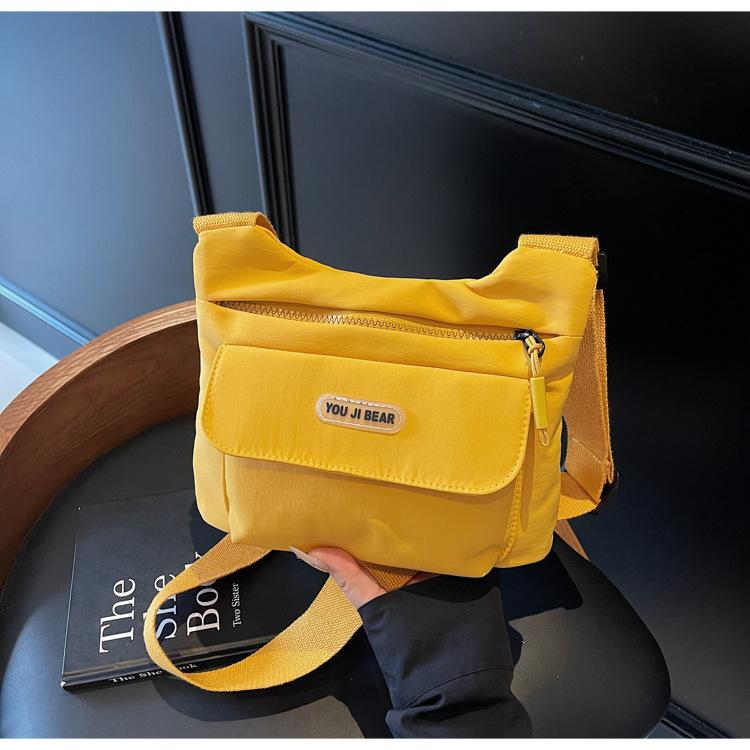 

Canvas bag women s summer new niche versatile shoulder messenger bag popular small square bag this year жёлтый