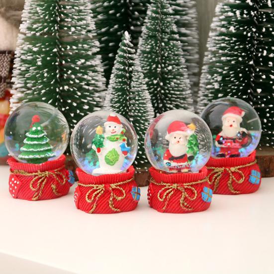 Glas Schneekugel Exquisite Feiertagsdeko Leuchtende Bastelarbeiten Weihnachtsbaum Weihnachtsmann Schneemann Glaskugel Ornament Heimdekoration