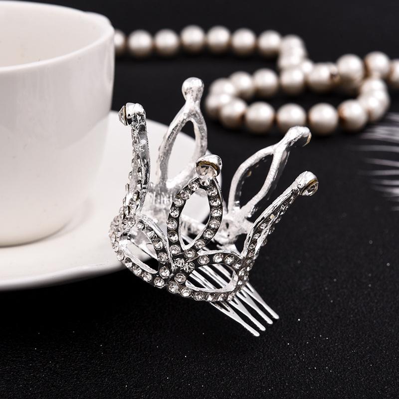 Korean Style Rhinestone Princess Crown Headwear for Girls