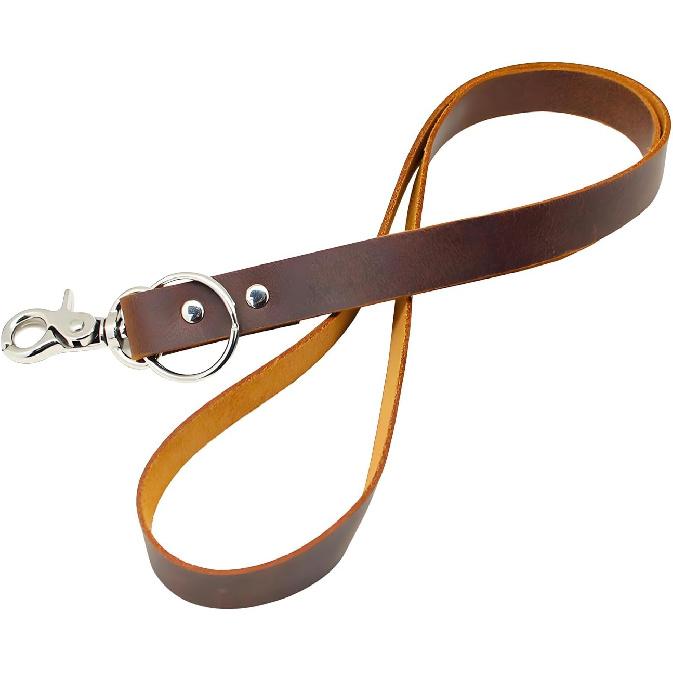 Leather Keychain Lanyard For Women Neck, Genuine Leather Handmade Lanyard with Keychain for Cellphone, Keys, ID Badge Holder, Camera,1Pcs