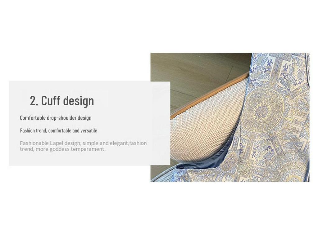 Women's Ethnic Style Jacquard Embroidery Button Collar Vest