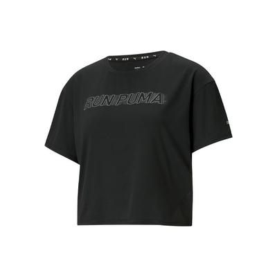 Run Cooladapt Reflektierender Druck Lauftraining Kurzarm T-Shirt Frauen Tops Schwarz 520194-01