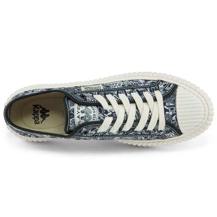 Kappa Casual Comfortable Lightweight Low-Top Canvas Shoes Unisex Sneakers Black Multicolor K0BX5VS11D-084