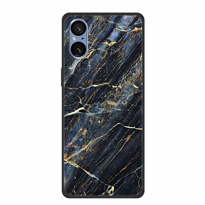 For Sony Xperia 5 V Case Marble Shockproof Soft Silicone TPU Back Cover For Sony Xperia5 V 5V 5G Phone Cases XQ-DE54 New Fundas