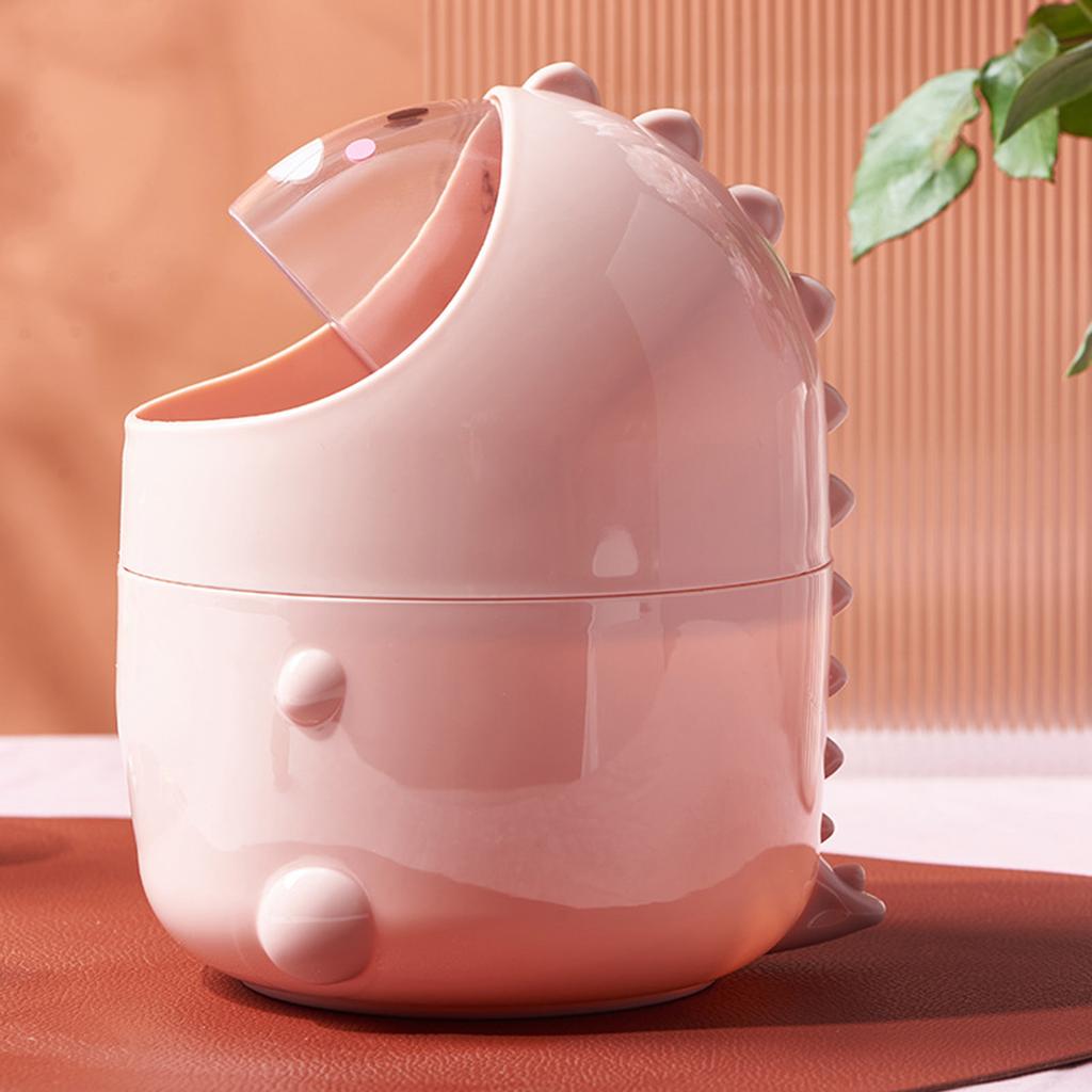 Desktop Trash Can Multifunctional Storage Bucket   Cover Cartoon Container Small Waste Bin for Home School