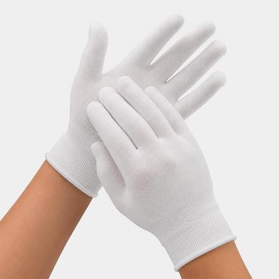 AM Safe-X Premium Witte Katoenen Handschoenen voor Mannen & Vrouwen | Lichte Ademende Gebreide Handschoenen | Zachte Stretch Pasvorm | Herbruikbare Handbescherming voor Dri