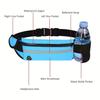 Reflective Multi-Functional Running Waist Bag with Phone Pocket and Bottle Holder, Zipper Closure, Durable Polyester - Ideal for Hiking