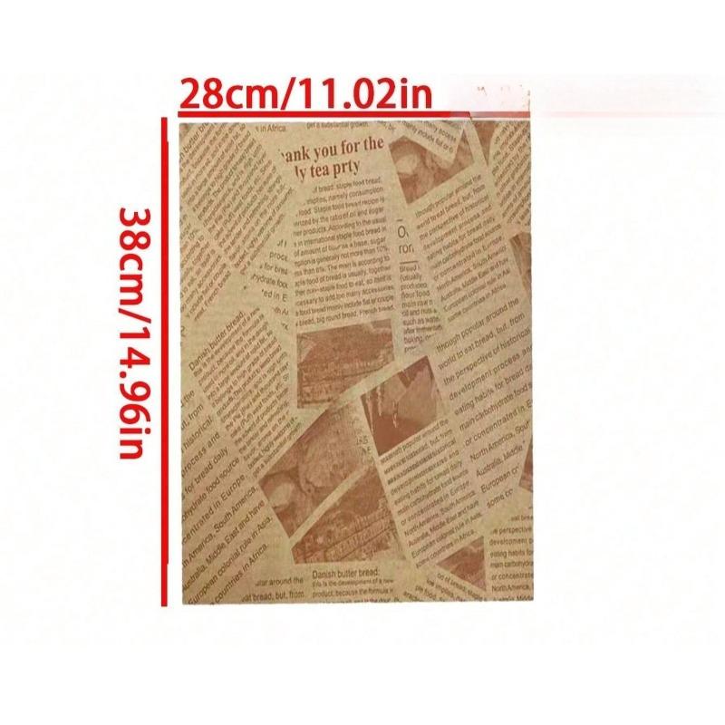 

Sandwich Wrapping Paper Oil - Absorbing Burger Liner Greaseproof Coated Film Paper Cooking Sheet Kitchen Gadget Accessory